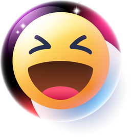 3D laugh facebook emoji